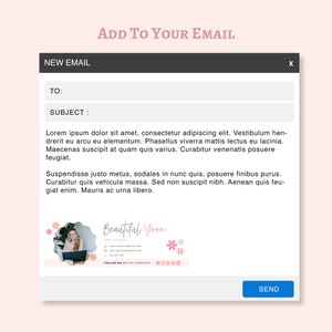 Email Signature Template, Canva email Signature,Email Marketing Signature Template, Branding Kit, Professional Email Signature YOON image 3