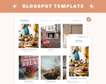 NEW! Responsive Blogger Template - Blogspot Template - Blogger Theme // DARLING