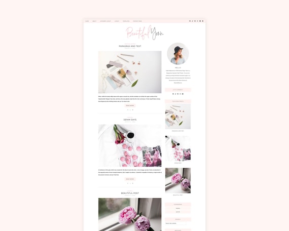 Wordpress Theme, Minimal Simple Blog Template - Genesis Child Theme - Yoon