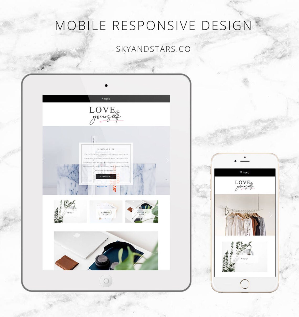 Wordpress Theme Responsive Wordpress Template Lifestyle Etsy