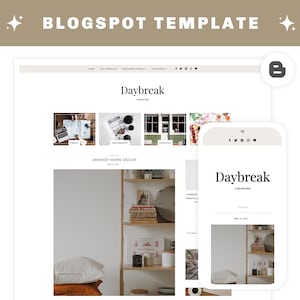 Premade Blogger Template Responsive Mobile Blogger Template Blogspot Template Blog Theme DAYBREAK image 1