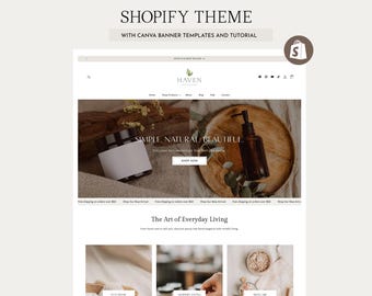 Tema de Shopify para una marca de cuidado de la piel: Diseño minimalista y neutral para el bienestar