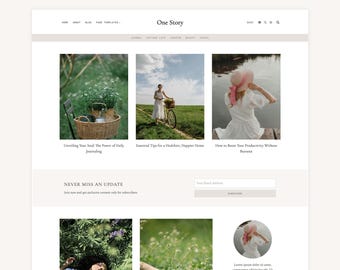Plantilla de blog minimalista de WordPress: tema secundario Kadence para blogueros de estilo de vida, mamás blogueras o blogueros de libros