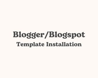 Instalación del tema de Blogspot