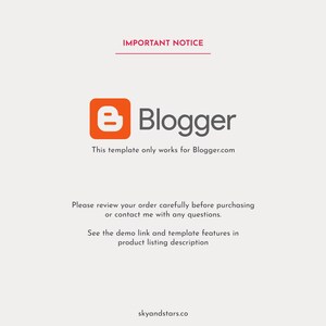 Premade Blogger Template - Minimalist Blog Grid Layout for Blogspot ...