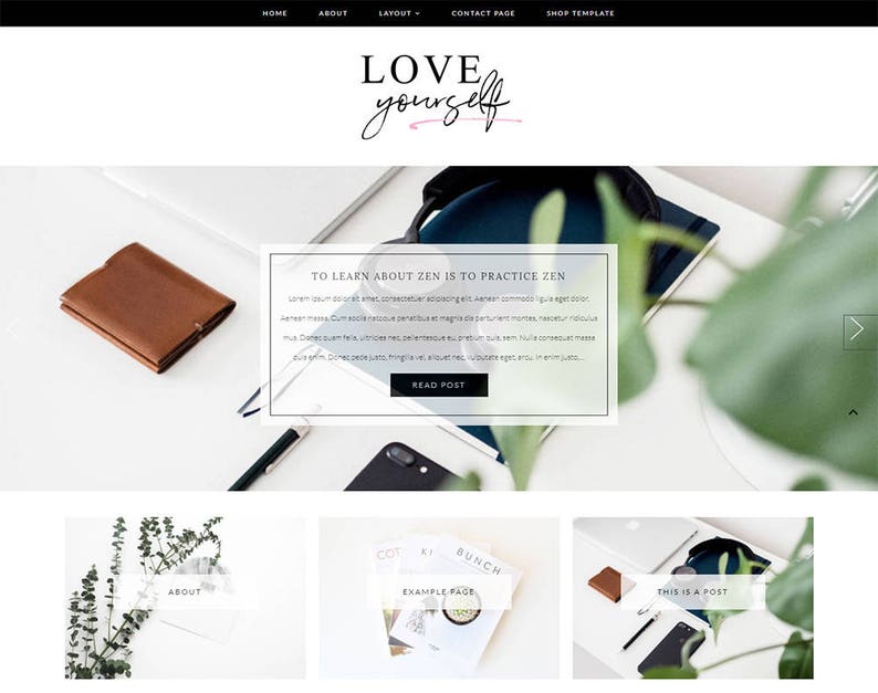 Wordpress Theme - Responsive Wordpress Template - Lifestyle Blog Template - Genesis Child Theme - Genesis Framework Theme - LOVE 