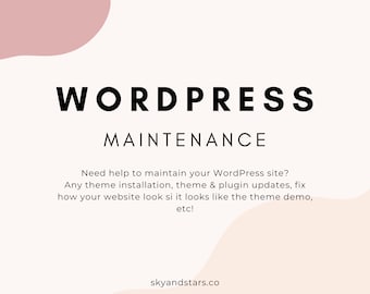 WordPress maintenance, Website development, Fix wordpress site, website maintenance, coding help, programmer, development