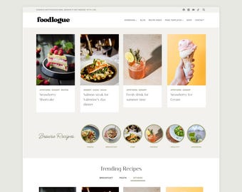 Food Blog WordPress Theme - Kadence Child Theme for Recipes & Food Blogging - WooCommerce Ready - Mobile Responsive