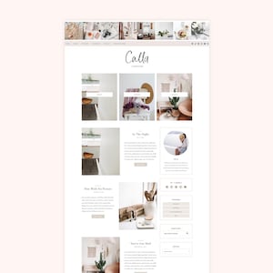 Pastel Feminine Wordpress theme - Pink Wordpress Template - Genesis child theme - Blog template - CALLA