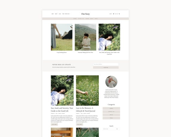 Minimal WordPress Blog Template: Kadence Child Theme for Lifestyle, Mommy bloggers, or Book Bloggers