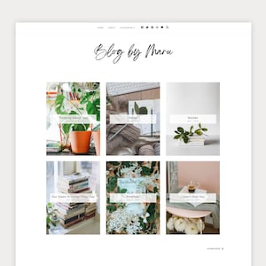 Magazin Blogger Blogspot Template - Grid Blogger Template - Responsives Blogspot Template - Blog Theme mit Seitenleiste - MARU