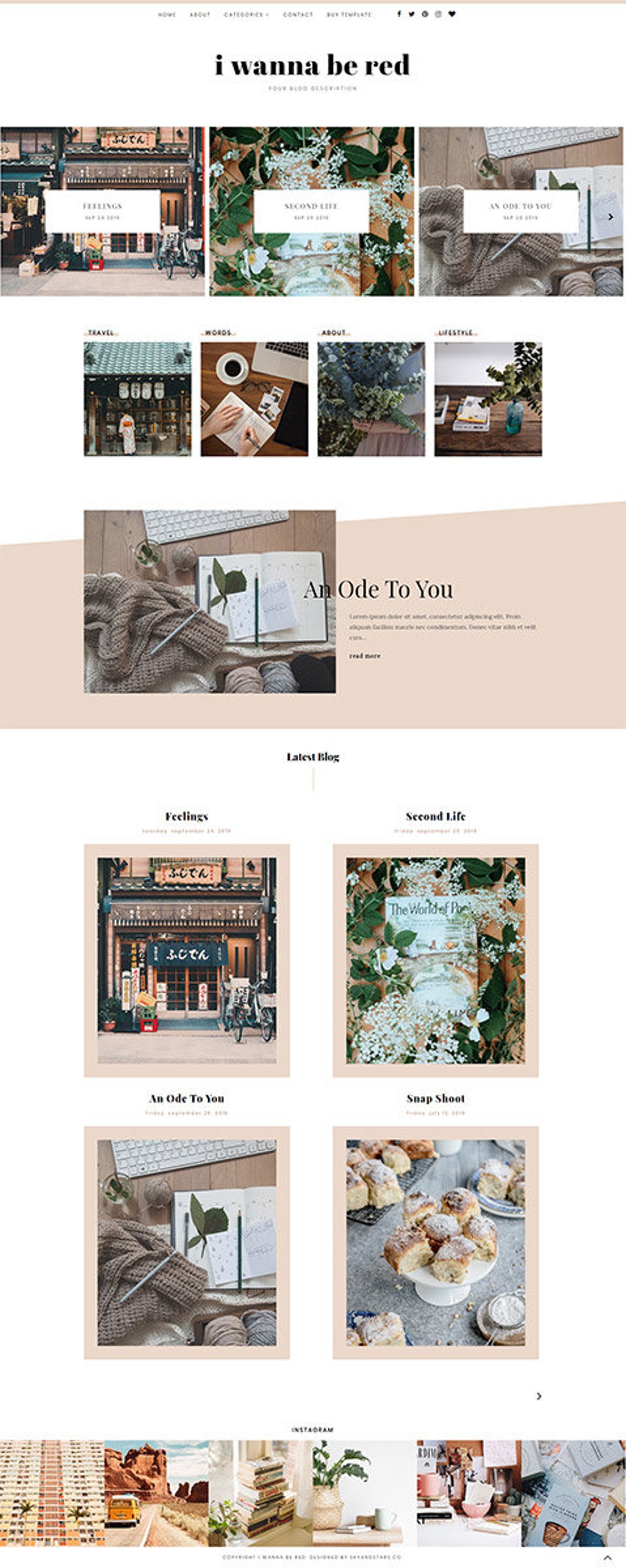 RED Blogspot Template, Blogger Template - Mobile Friendly Responsive ...