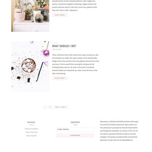 Wordpress Theme Blog & Genesis Child Theme, Responsive Wordpress Template, Pink Wordpress theme, Feminine Wordpress theme Rosemary image 3