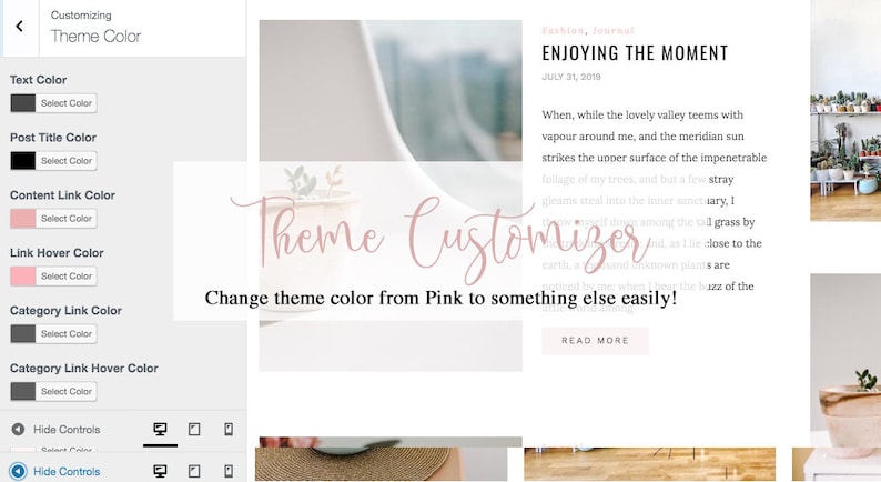 Wordpress Theme Blog & Genesis Child Theme, Responsive Wordpress Template, Pink Wordpress theme, Feminine Wordpress theme Rosemary image 6