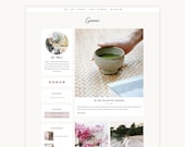Premade Blogger Template - Minimalist Blog Grid Layout for Blogspot Template