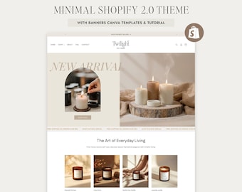 Minimal Shopify Theme – Candle, Skincare & Wellness Shop