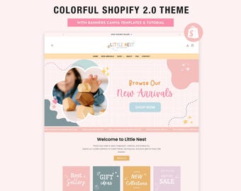 Colorful Kids Fashion Shopify Theme, Toy Store Store Template, Baby Boutique Shopify Template