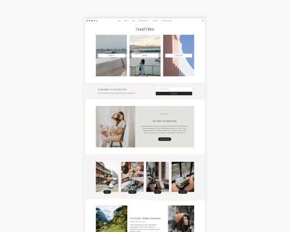 Kadence Child Theme for WordPress - Lifestyle & Travel Bloggers - SEO Optimized, Customizable, Mobile-Responsive Blog Template - Goodvibes