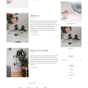 Wordpress Theme Blog & Genesis Child Theme, Responsive Wordpress Template, Pink Wordpress theme, Feminine Wordpress theme Rosemary image 4