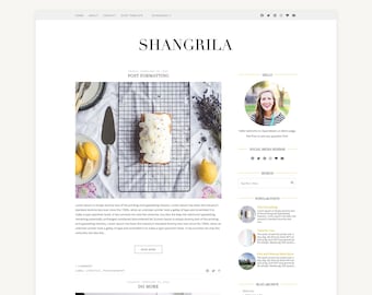 Minimalist Blogger Template | Black White Grey Blogspot Theme | Modern Premade Design for Book and Lifestyle bloggers
