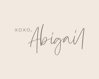 Blog signature, Post signature, Email signature, Handwritten logo, wordpress signature, blogger signature - Abigail