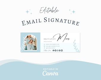 Email Signature Template, Blogger email Signature, Gmail Signature Design, Email Marketing Signature Template, Canva email signature - SORA