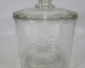 Mi Lola glass cigar advertising jar humidor vintage tabacco
