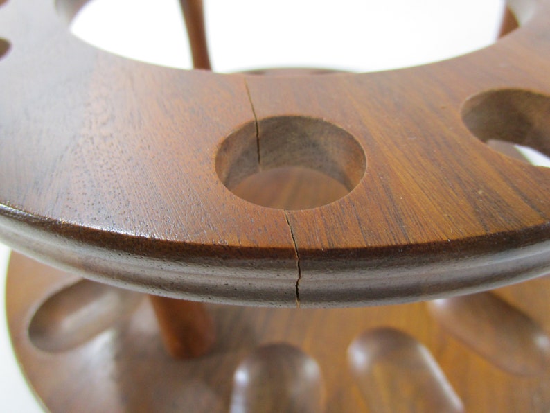 Vintage Decature Industries Walnut Humidor /& Pipe Holder
