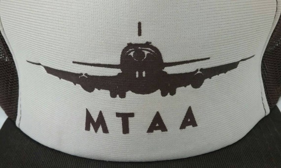 Vintage unused MTAA airplane trucker cap hat mesh… - image 2