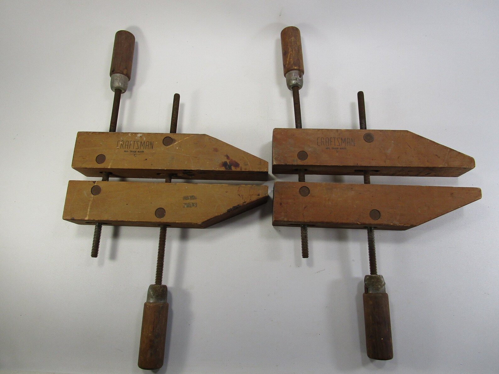 Vintage pair of craftsman wood vises Etsy