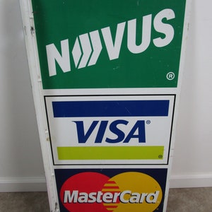 Vintage Flange Visa Mastercard Novus Credit Card Store Sign - Etsy