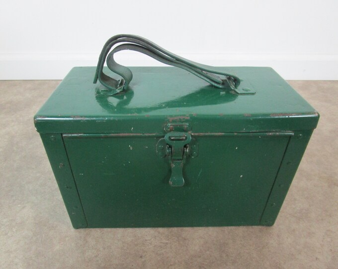 Vintage Green Wood Tool Travel Case Box Etsy
