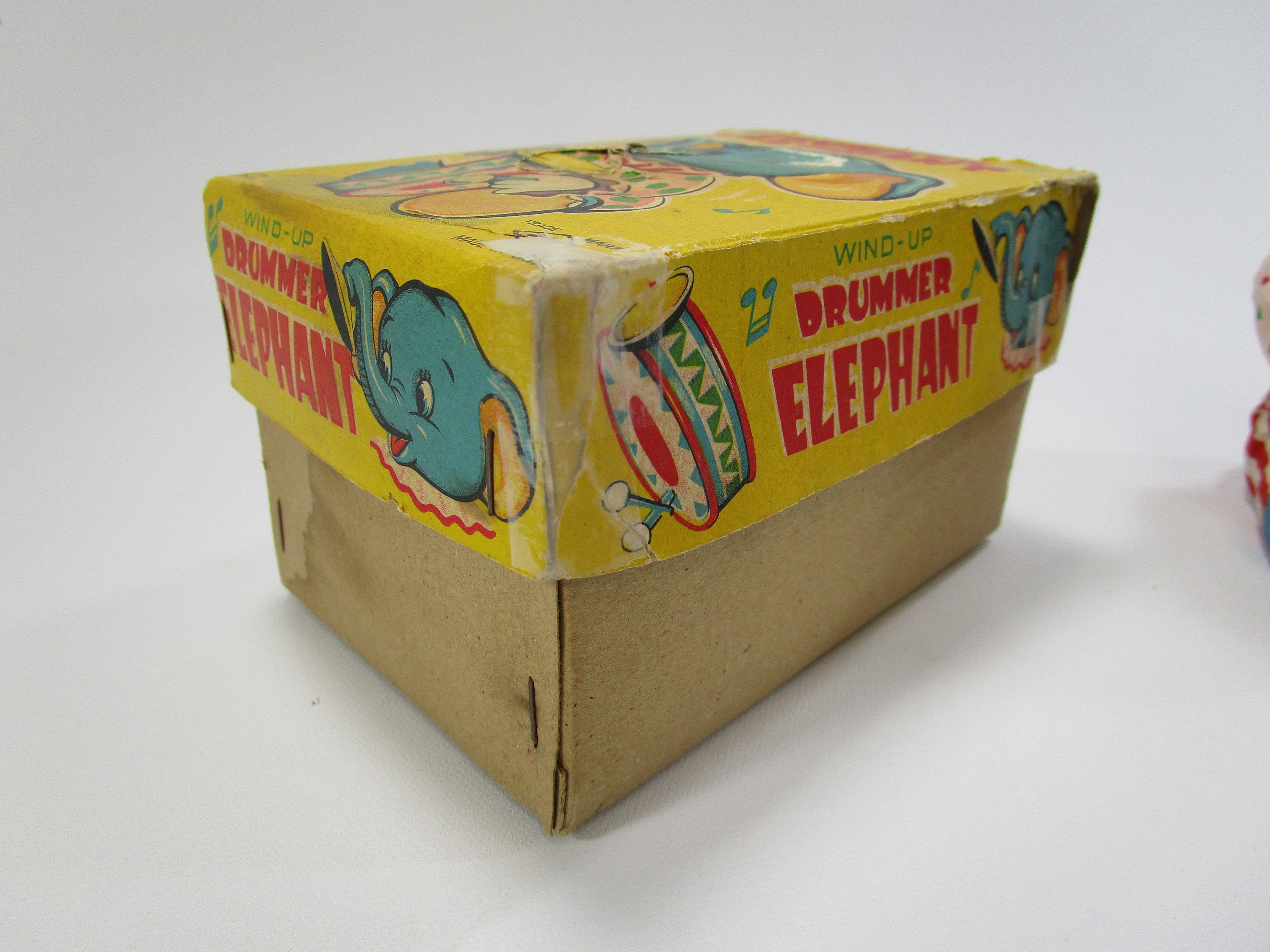 買い保障できる Drummer Tin Wind-up Vintage Elephant Etsy - Japan in Made 動物