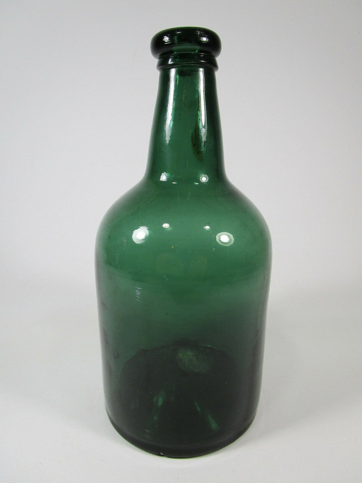 Antique vintage glass green teal bottle with applied lip Etsy