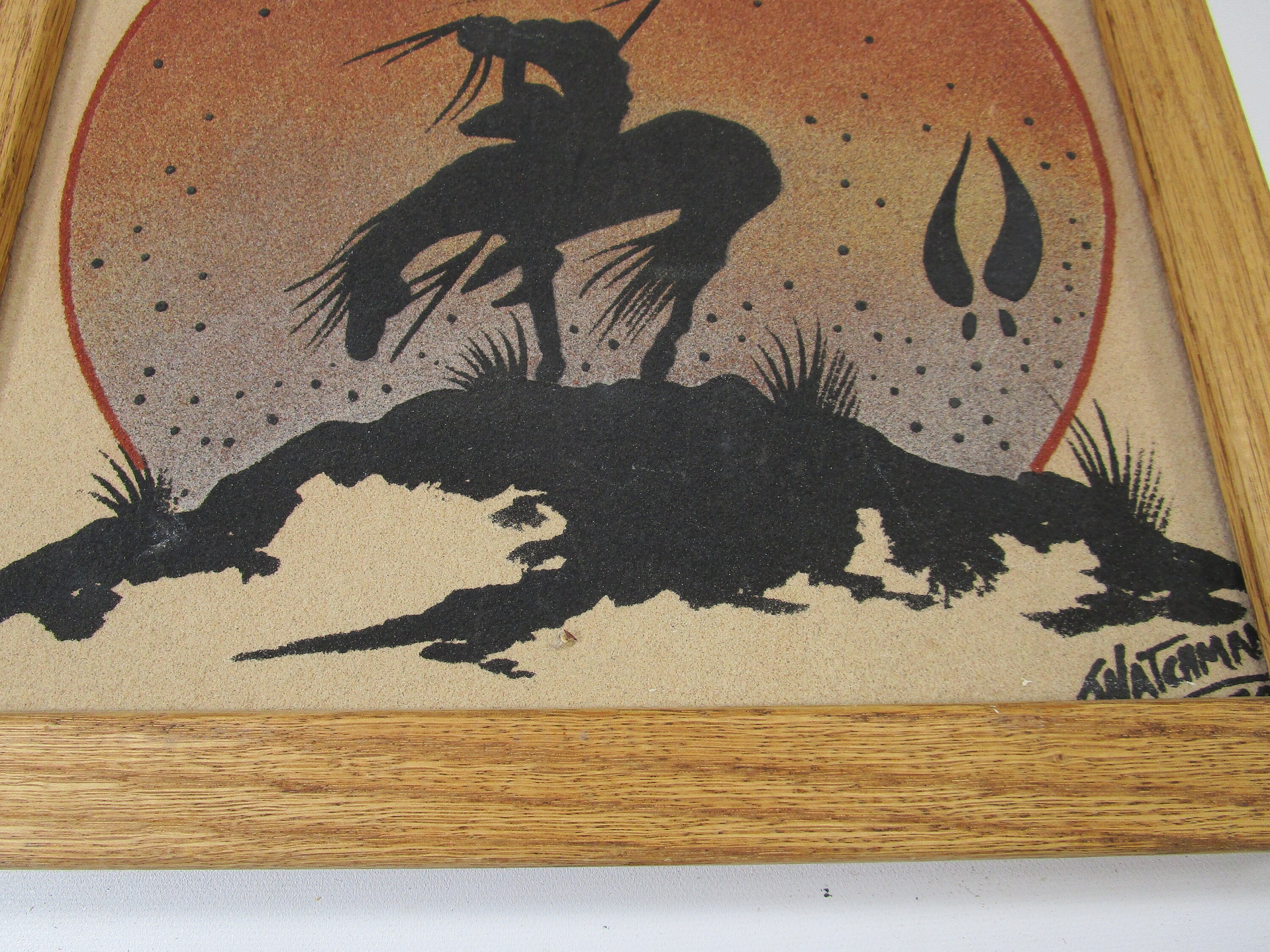 Native american sand painting end of the trail by navajo Etsy