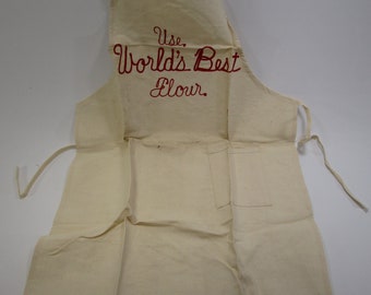 Vintage Worlds Best Flour advertising apron