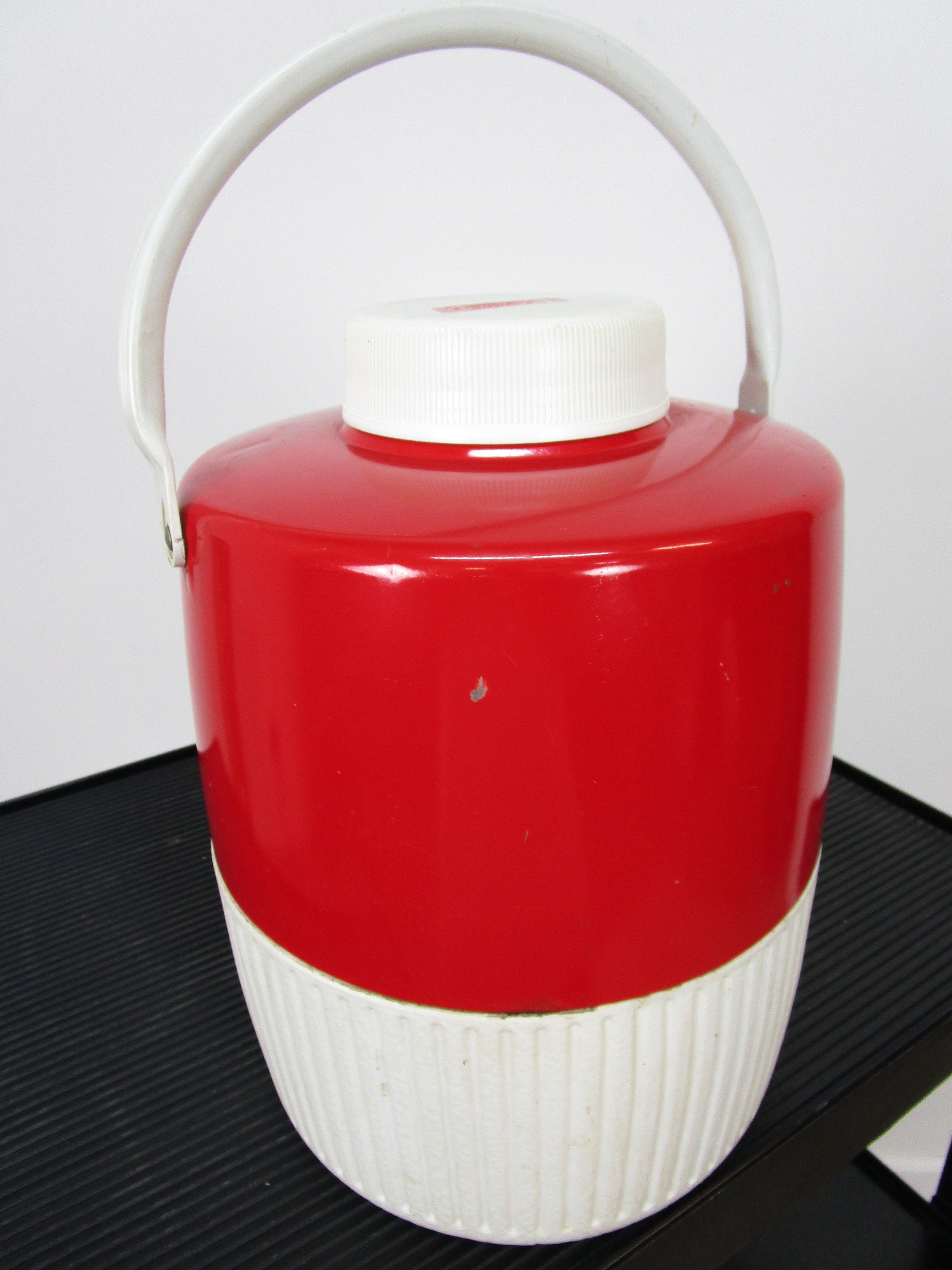 Coleman 2 Gallon Thermos Water Cooler Jug Vintage RED Camping