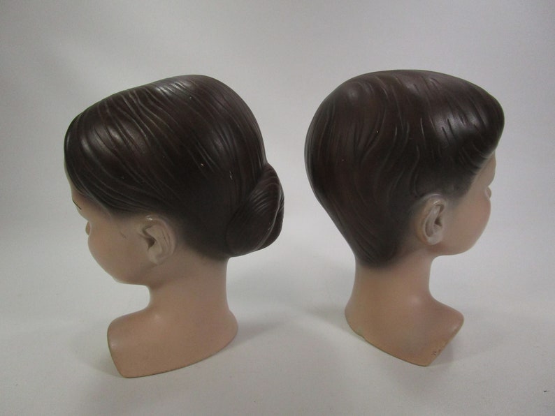 Pair of Vintage Holland Mold Child's Heads Statue Etsy