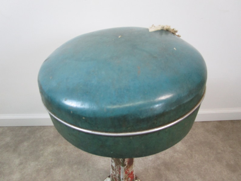 Vintage Cast Iron Soda Fountain Stool Etsy