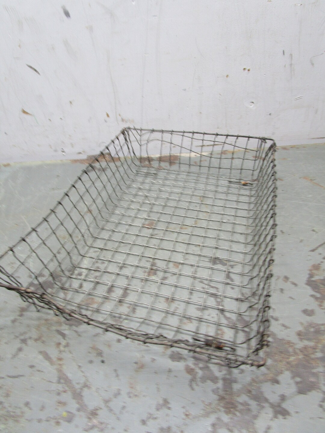 Vintage Office Paper File Wire Basket Box Tray Etsy