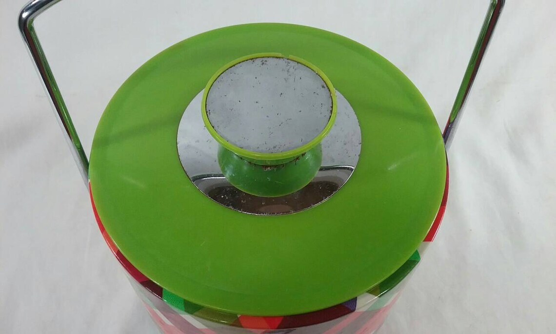 Retro Rainbow Ice Bucket Vintage Colorful Etsy