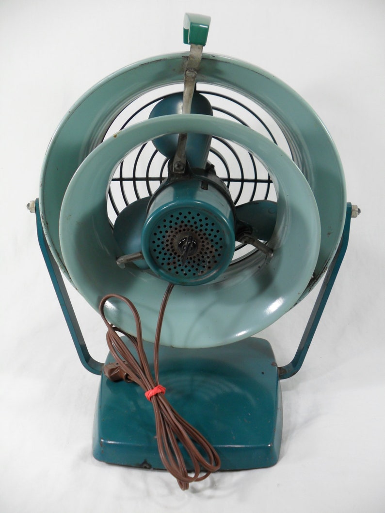 Vintage green retro desk fan vornado style Etsy