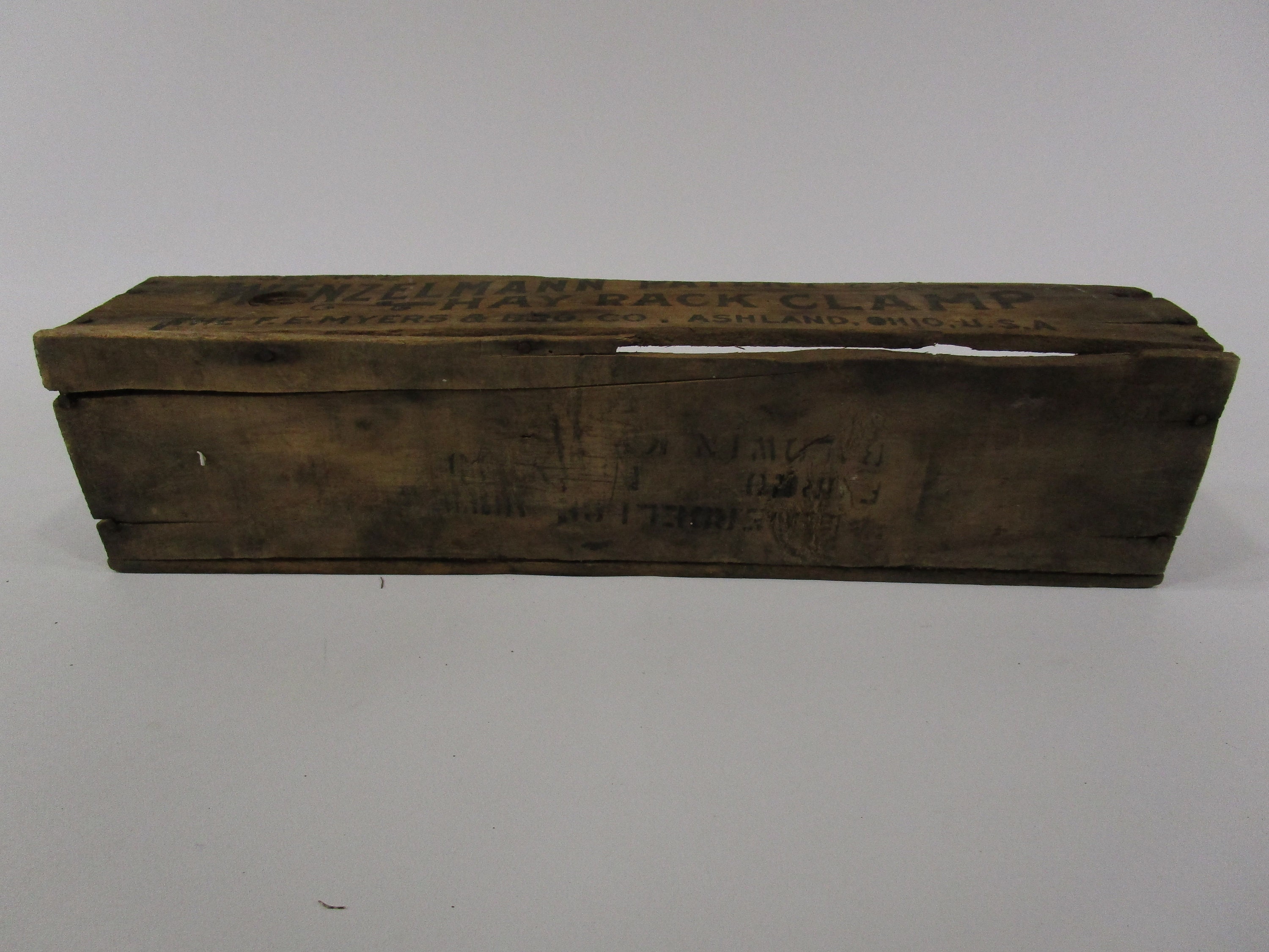 Vintage Wenzelmann Hay Rack Clamp Advertising Box From Ashland Etsy