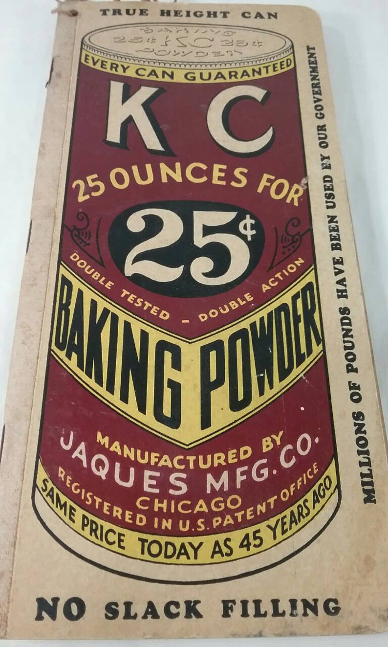 4 vintage KC baking powder can advertising recipie notebooks | Etsy