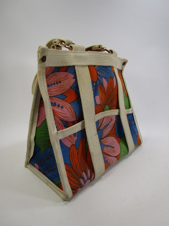 Retro Canvas Floral Purse/Bag