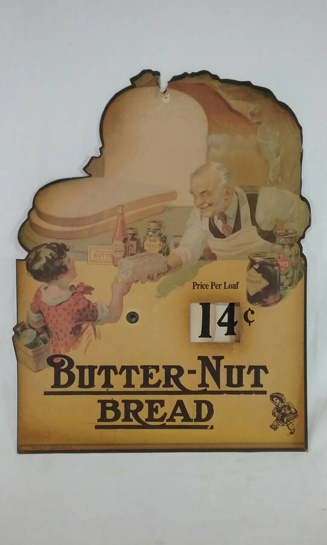 Vintage Butternut Bread Advertising Sign Cardboard Adjustable Etsy
