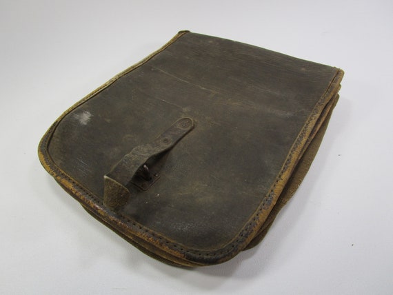 Vintage leather pouch satchel