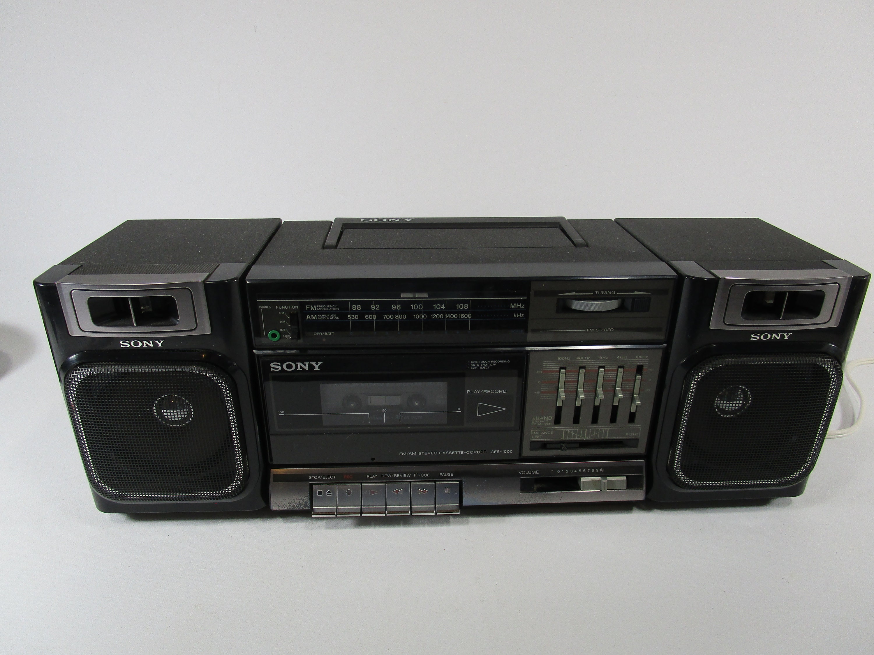 Vintage sony stereo boombox silver CFS-1000 Etsy 日本