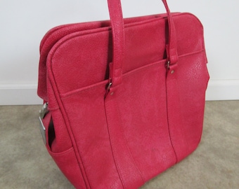 Vintage pink royal traveller samsonite soft suitcase retro mid century