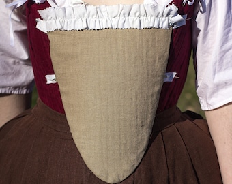 18th century stomacher in linen, choose colour